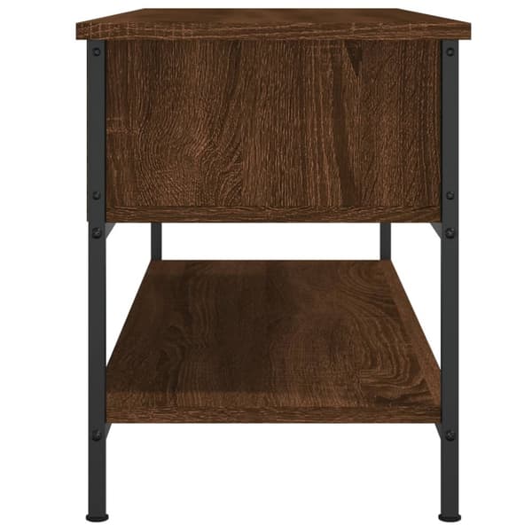 TV-taso ruskea tammi 100x35x45 cm tekninen puu