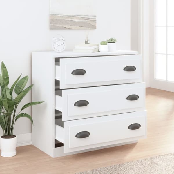 skænk 70x35,5x67,5 cm konstrueret træ hvid