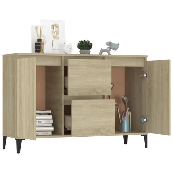 Skänk sonoma-ek 104x35x70 cm konstruerat trä