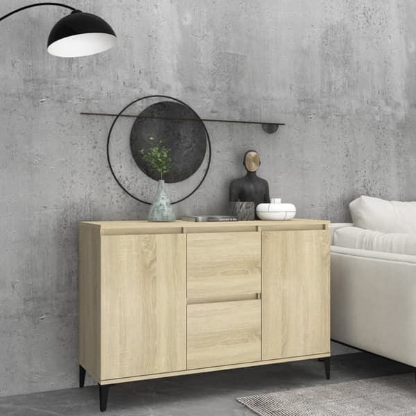 Skänk sonoma-ek 104x35x70 cm konstruerat trä