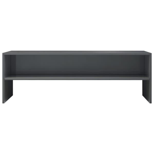 TV-bänk grå högglans 120x40x40 cm konstruerat trä