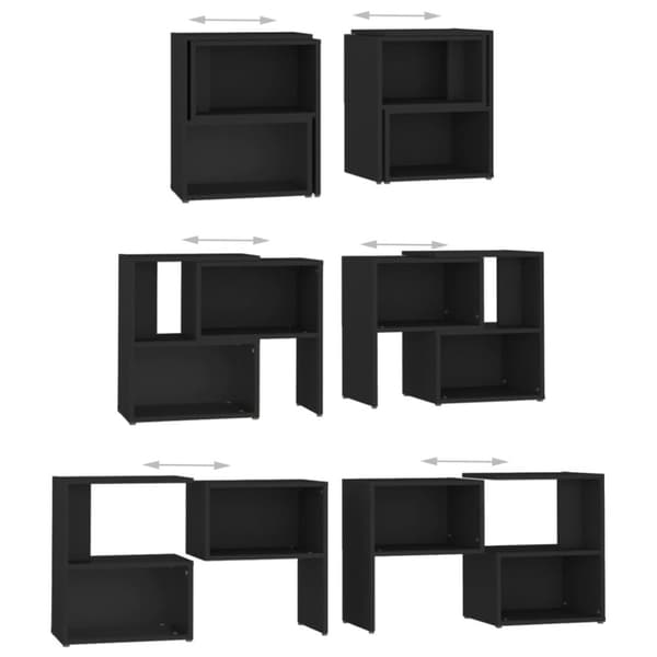TV-taso musta 104x30x52 cm tekninen puu
