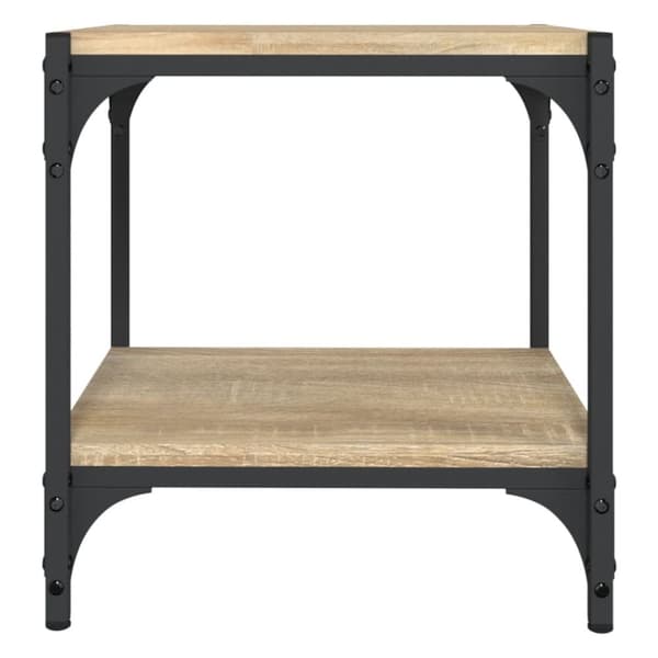 Tv-bänk sonoma-ek 40x33x41 cm konstruerat trä och stål