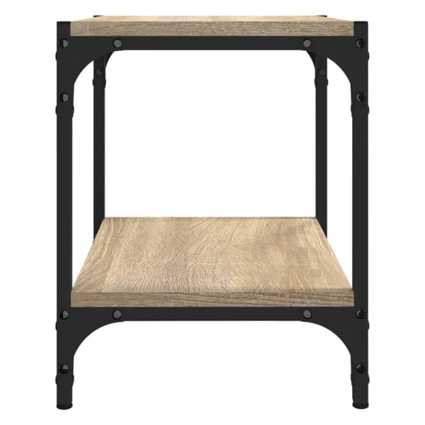 Tv-bänk sonoma-ek 40x33x41 cm konstruerat trä och stål