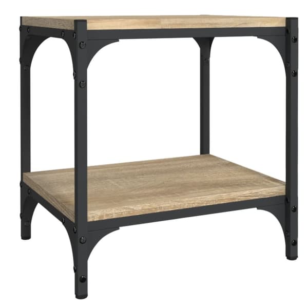 Tv-bänk sonoma-ek 40x33x41 cm konstruerat trä och stål