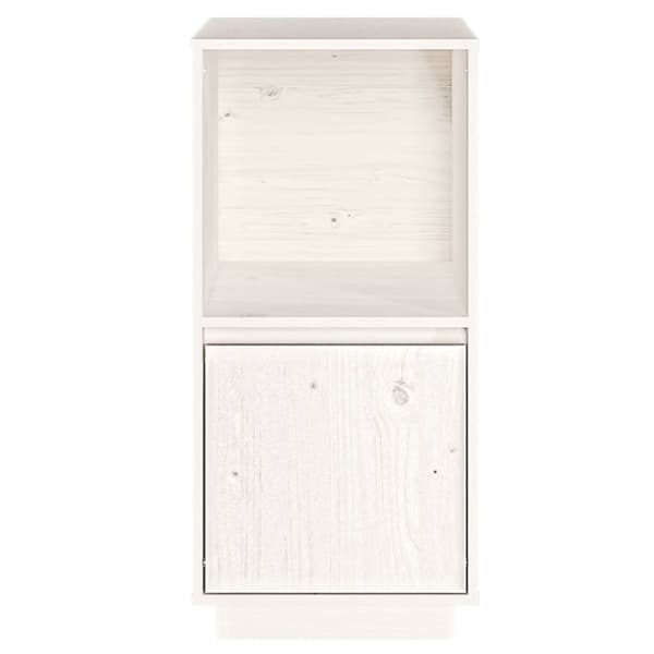 skænk 38x35x80 cm massivt fyrretræ hvid