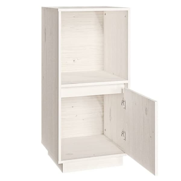 skænk 38x35x80 cm massivt fyrretræ hvid