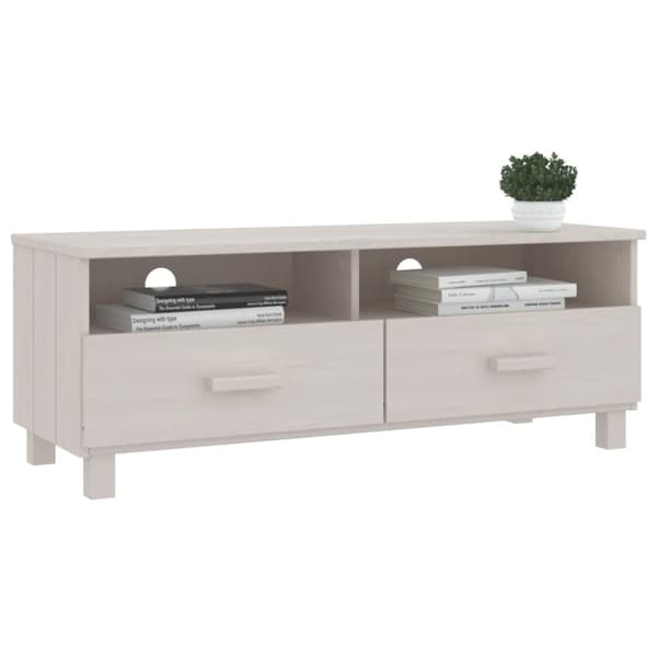 tv-skab HAMAR 106x40x40 cm massivt fyrretræ hvid