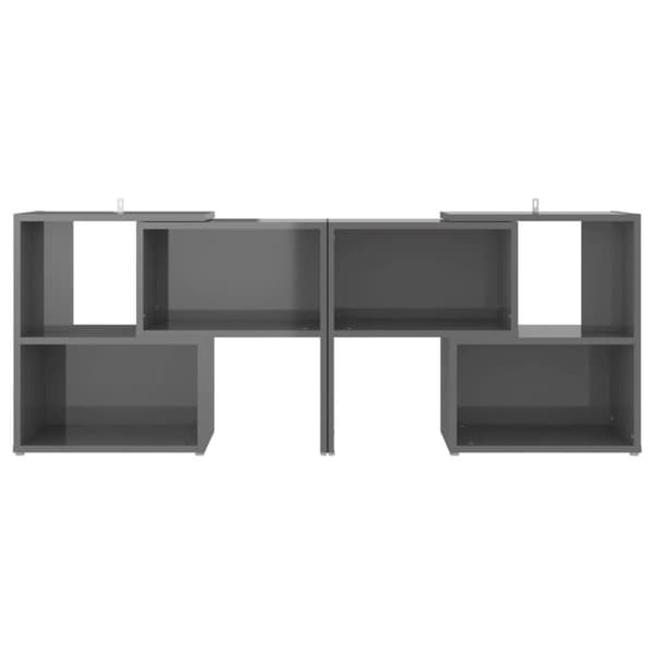 TV-bänk grå högglans 104x30x52 cm konstruerat trä