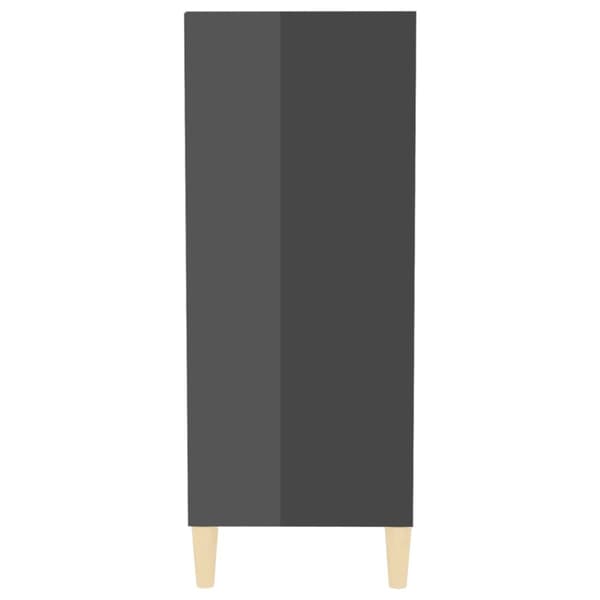 Senkki korkeakiilto harmaa 57x35x90 cm tekninen puu