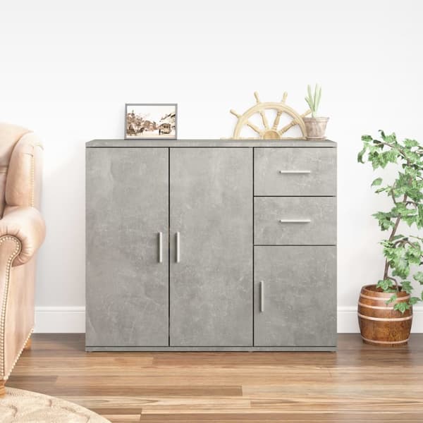 Senkki betoninharmaa 91x29,5x75 cm tekninen puu