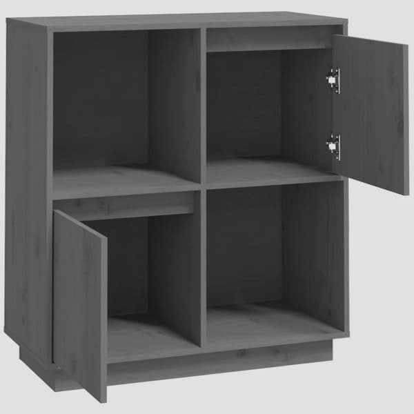 Senkki harmaa 74x35x80 cm täysi mänty