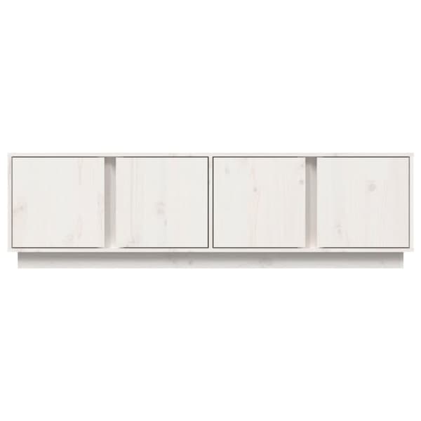Tv-bänk vit 140x40x40 cm massiv furu