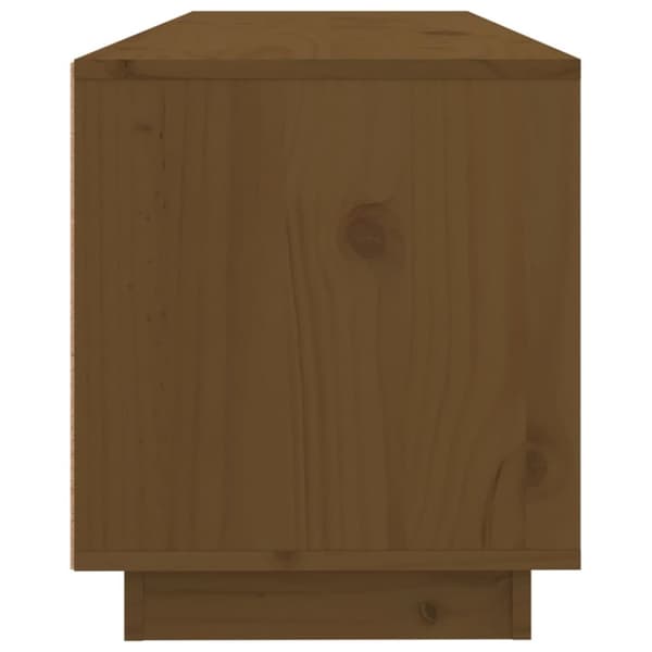 tv-bord 100x34x40 cm massivt fyrretræ gyldenbrun
