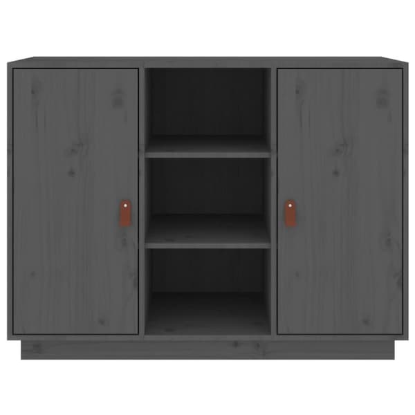 skænk 100x40x75 cm massivt fyrretræ Grå