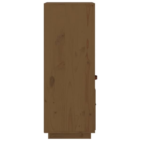 højskab 34x40x108,5 cm massivt fyrretræ gyldenbrun