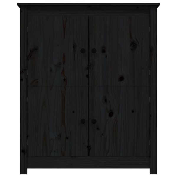 skænk 83x41,5x100 cm massivt fyrretræ sort