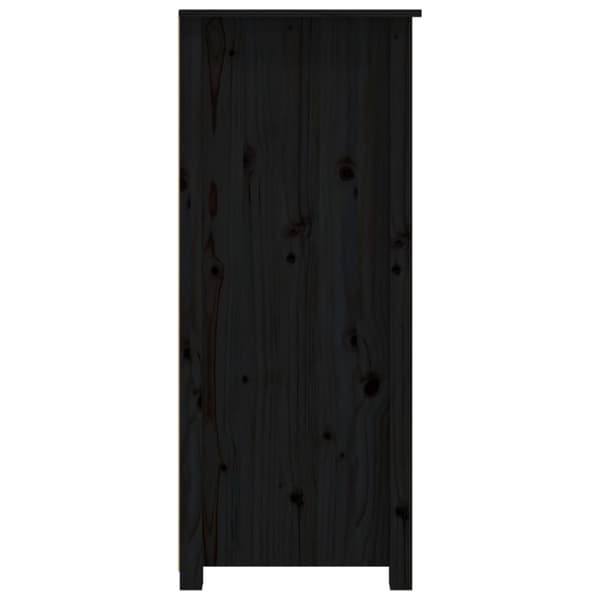 skænk 83x41,5x100 cm massivt fyrretræ sort