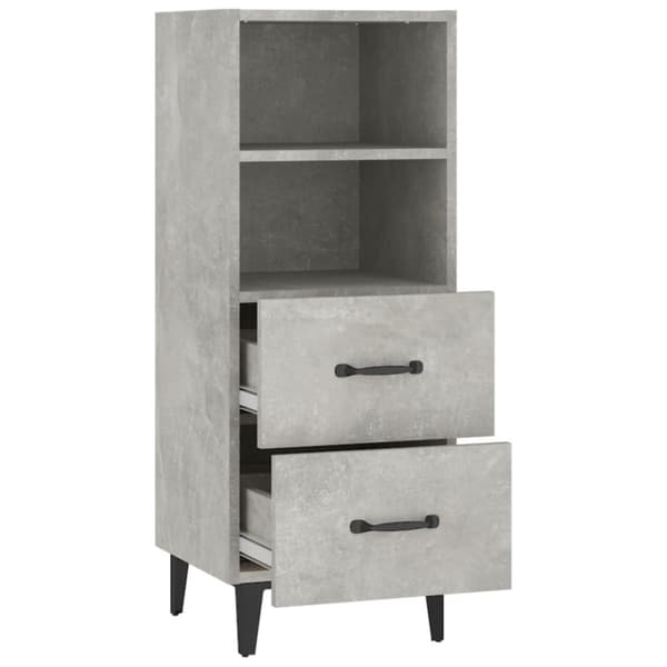 skænk 34,5x34x90 cm konstrueret træ betongrå