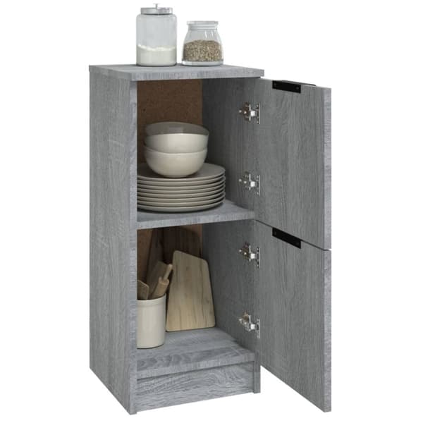 Senkit 2 kpl harmaa Sonoma 30x30x70 cm tekninen puu