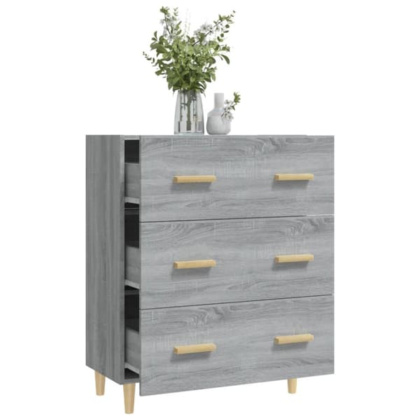 skænk 70x34x90 cm konstrueret træ grå sonoma-eg