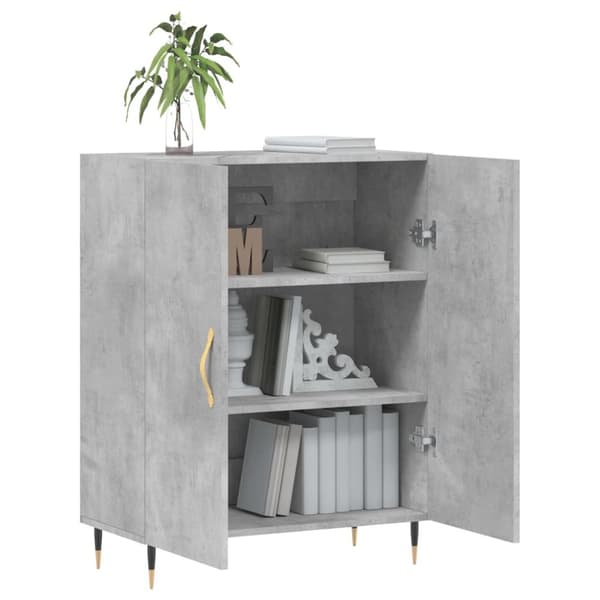skænk 69,5x34x90 cm konstrueret træ betongrå