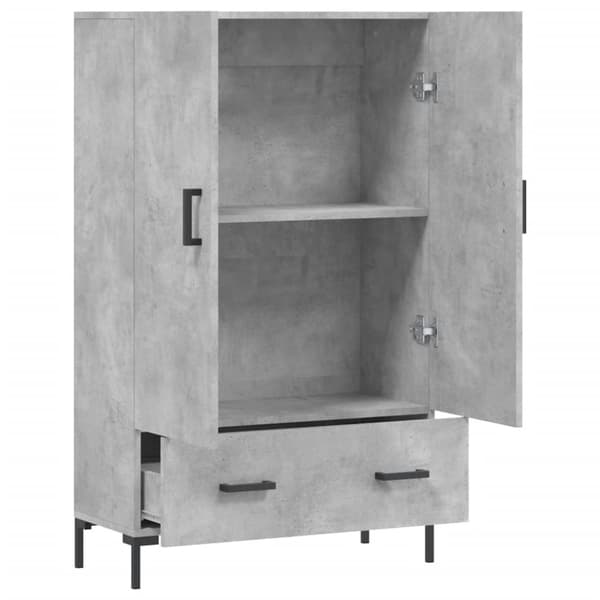 skab 69,5x31x115 cm konstrueret træ betongrå