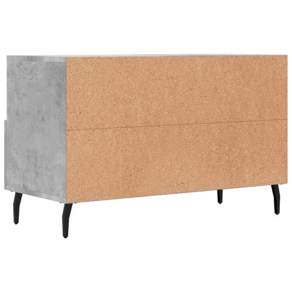 Tv-bänk betonggrå 80x36x50 cm konstruerat trä
