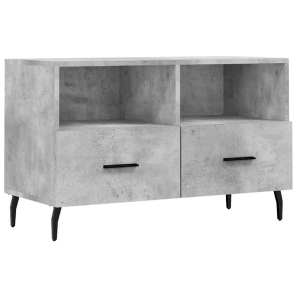 Tv-bänk betonggrå 80x36x50 cm konstruerat trä