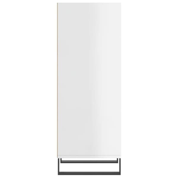 skænk 34,5x32,5x90 cm konstrueret træ hvid højglans