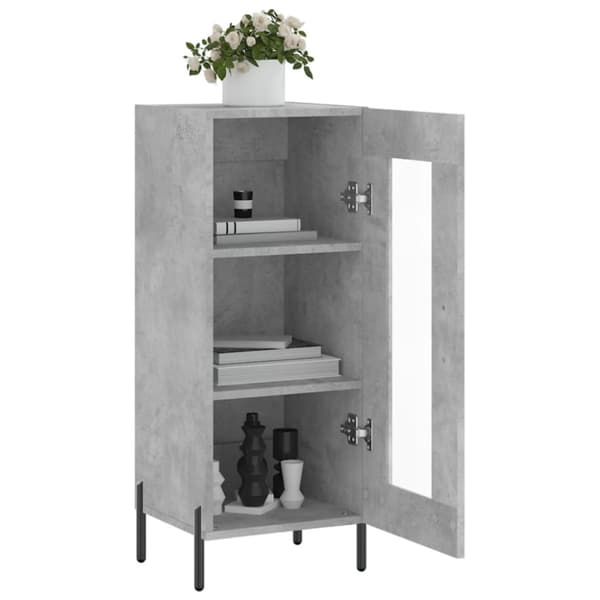 skænk 34,5x34x90 cm konstrueret træ betongrå