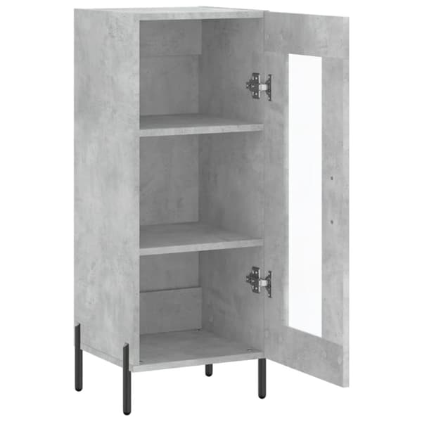 skænk 34,5x34x90 cm konstrueret træ betongrå