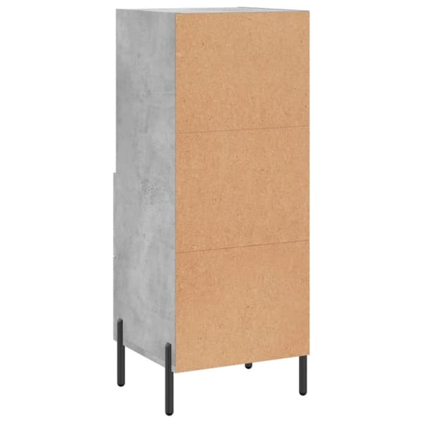 skænk 34,5x34x90 cm konstrueret træ betongrå
