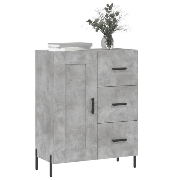 skænk 69,5x34x90 cm konstrueret træ betongrå