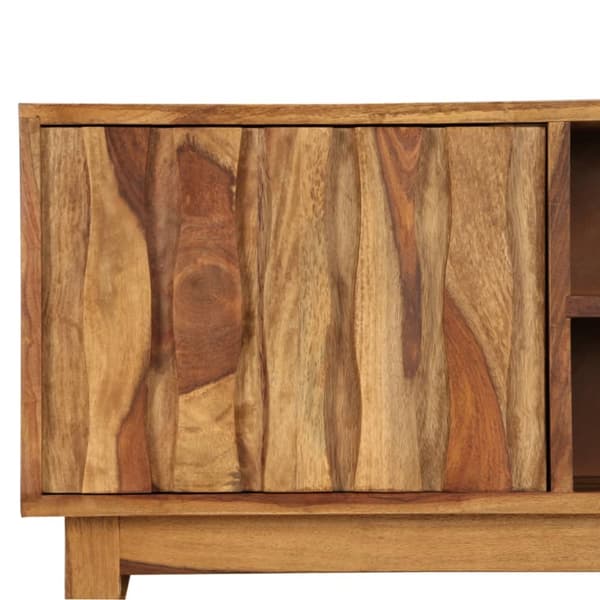 TV-bänk massivt sheshamträ 118x30x40 cm