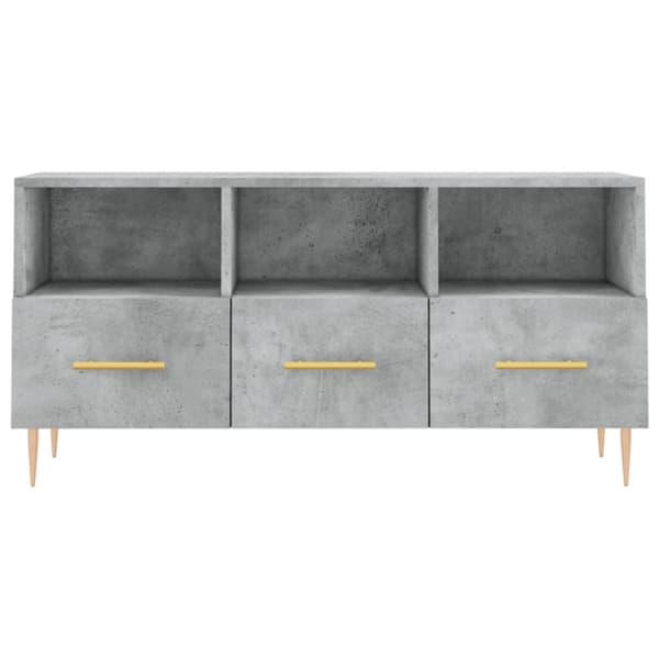 Tv-bänk betonggrå 102x36x50 cm konstruerat trä