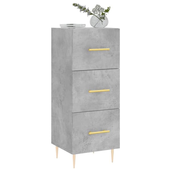 skænk 34,5x34x90 cm konstrueret træ betongrå