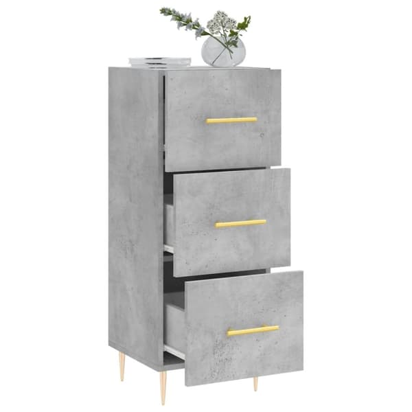 skænk 34,5x34x90 cm konstrueret træ betongrå