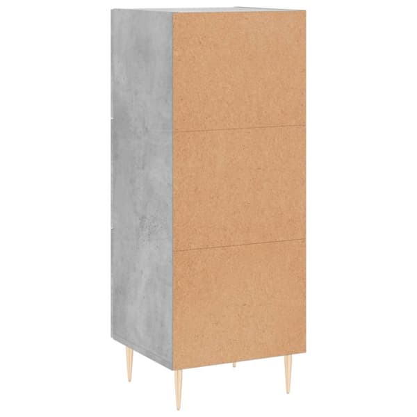 skænk 34,5x34x90 cm konstrueret træ betongrå