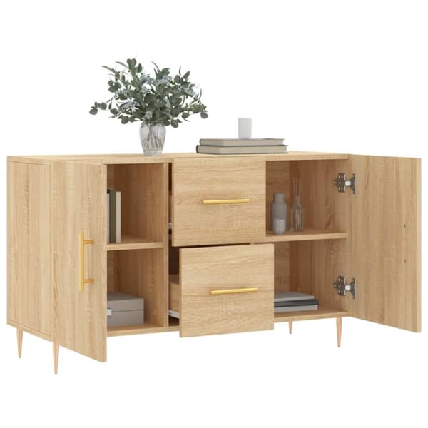 Skänk sonoma-ek 100x36x60 cm konstruerat trä