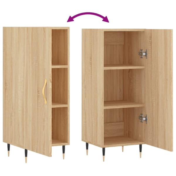 skænk 34,5x34x90 cm konstrueret træ sonoma-eg