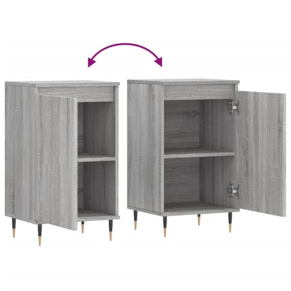 Senkit 2 kpl harmaa Sonoma 40x35x70 cm tekninen puu