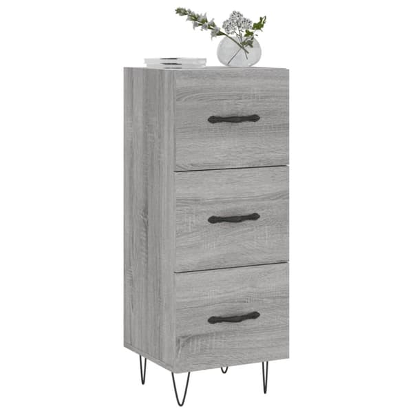 skænk 34,5x34x90 cm konstrueret træ grå sonoma-eg