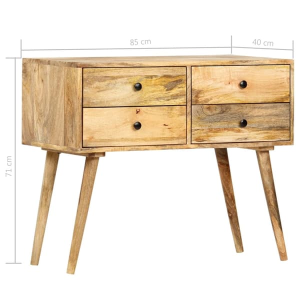 Sivupöytä 85x40x71 cm täysi mangopuu