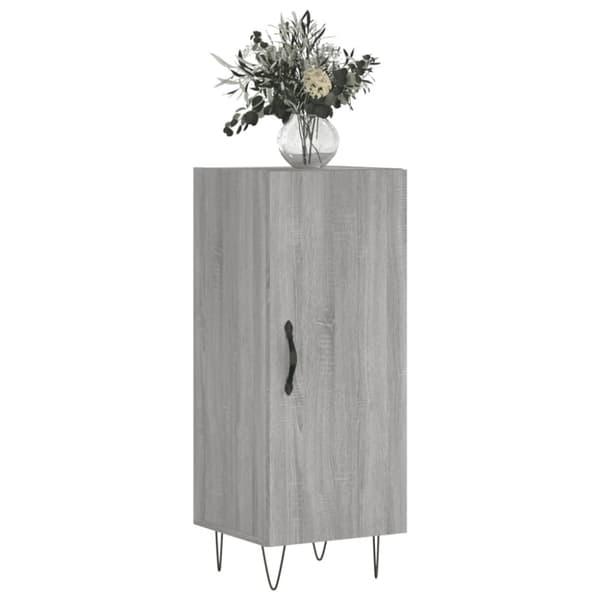skænk 34,5x34x90 cm konstrueret træ grå sonoma-eg
