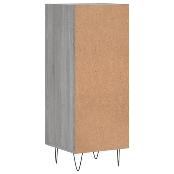 skænk 34,5x34x90 cm konstrueret træ grå sonoma-eg