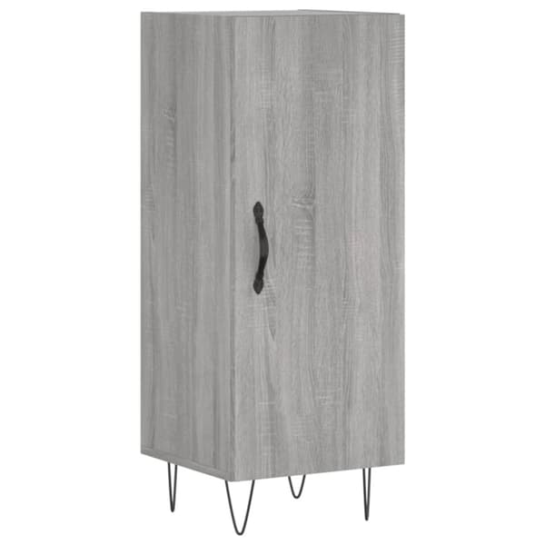 skænk 34,5x34x90 cm konstrueret træ grå sonoma-eg