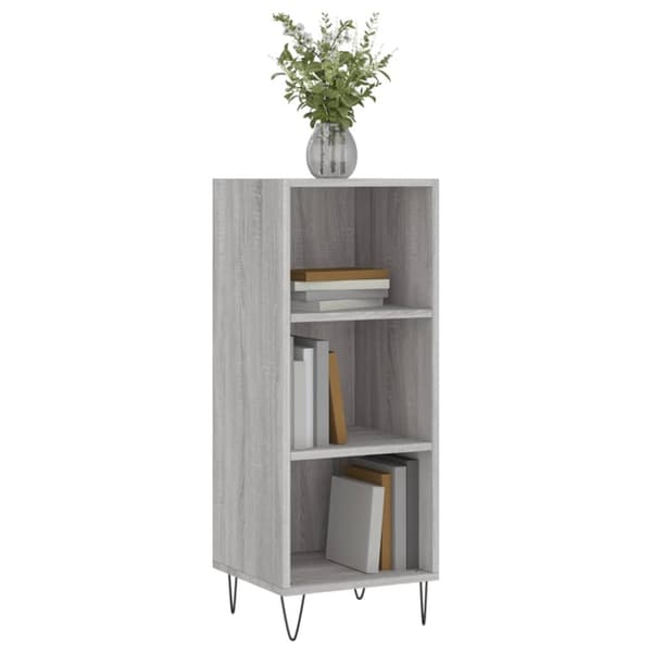 skænk 34,5x32,5x90 cm konstrueret træ grå sonoma-eg