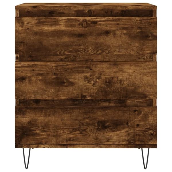 skænk 60x35x70 cm konstrueret træ røget egetræsfarve