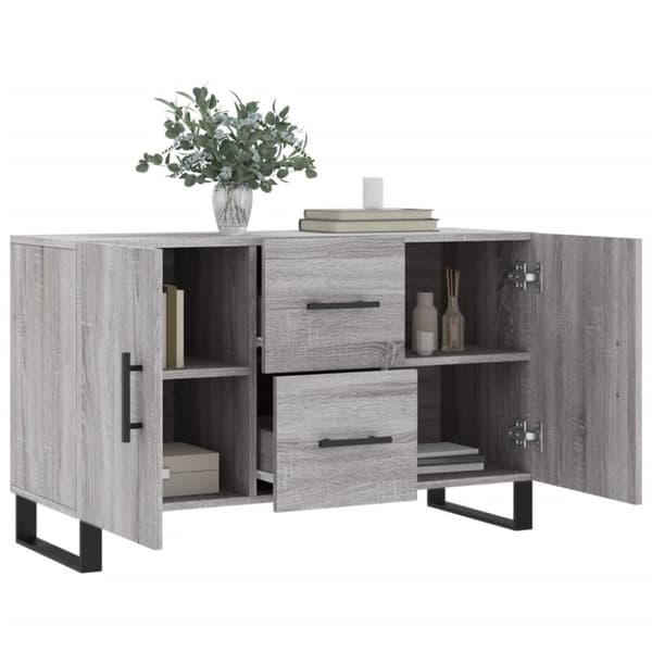 skænk 100x36x60 cm konstrueret træ grå sonoma-eg